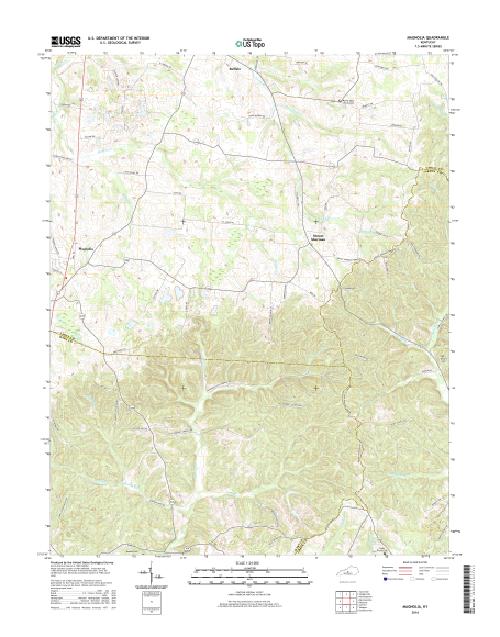 MyTopo Magnolia, Kentucky USGS Quad Topo Map