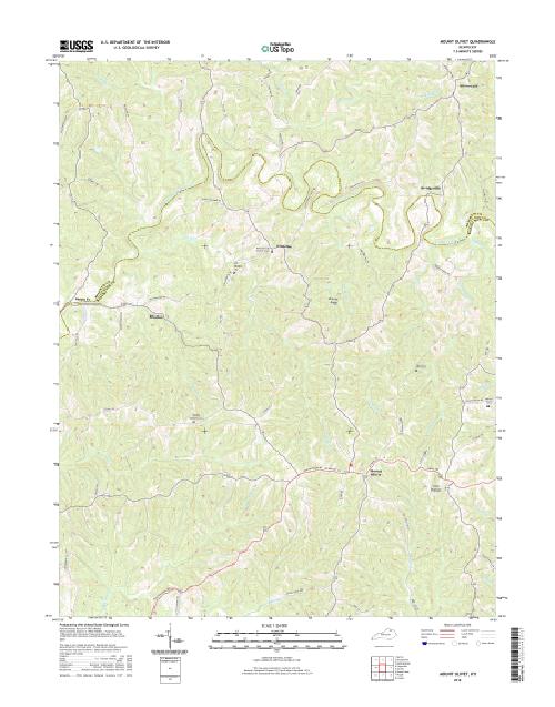 MyTopo Mount Olivet, Kentucky USGS Quad Topo Map