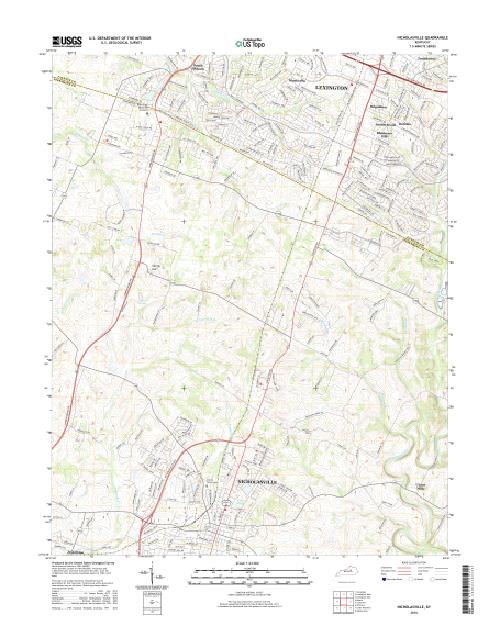 MyTopo Nicholasville, Kentucky USGS Quad Topo Map
