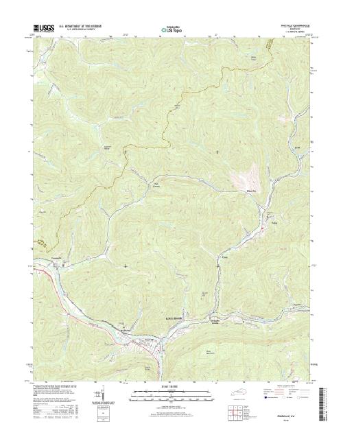 MyTopo Pineville, Kentucky USGS Quad Topo Map