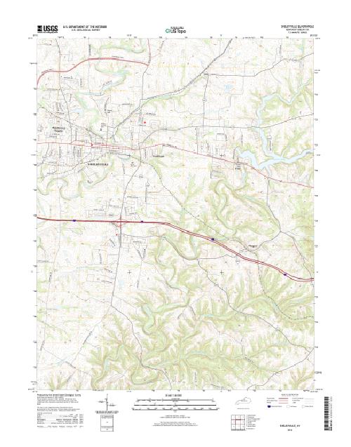 MyTopo Shelbyville, Kentucky USGS Quad Topo Map