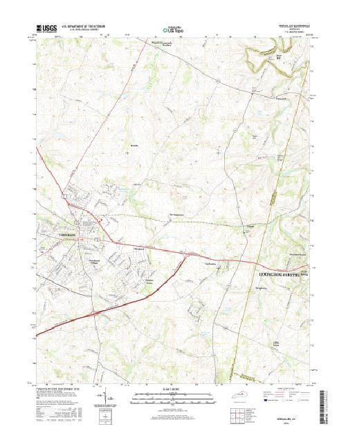MyTopo Versailles, Kentucky USGS Quad Topo Map