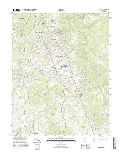 MyTopo Vine Grove, Kentucky USGS Quad Topo Map