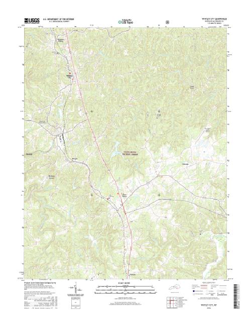 MyTopo Whitley City, Kentucky USGS Quad Topo Map