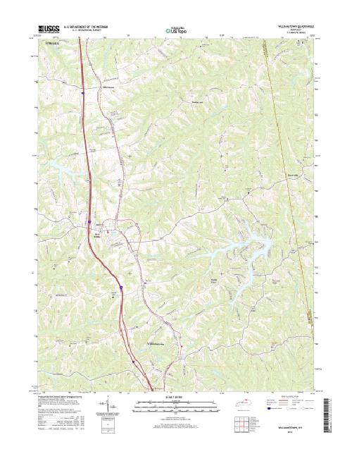 MyTopo Williamstown, Kentucky USGS Quad Topo Map