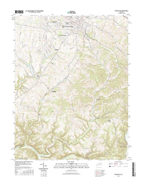 MyTopo Winchester, Kentucky USGS Quad Topo Map