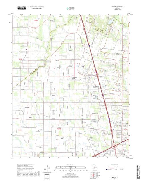 MyTopo Carencro, Louisiana USGS Quad Topo Map