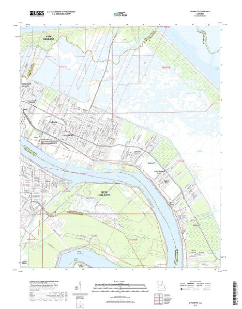 MyTopo Chalmette, Louisiana USGS Quad Topo Map