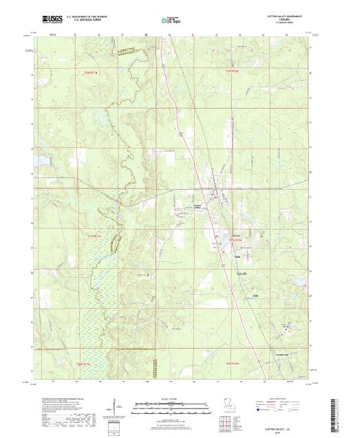 MyTopo Cotton Valley, Louisiana USGS Quad Topo Map