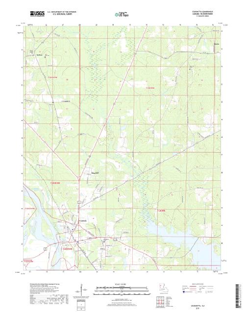 MyTopo Coushatta, Louisiana USGS Quad Topo Map