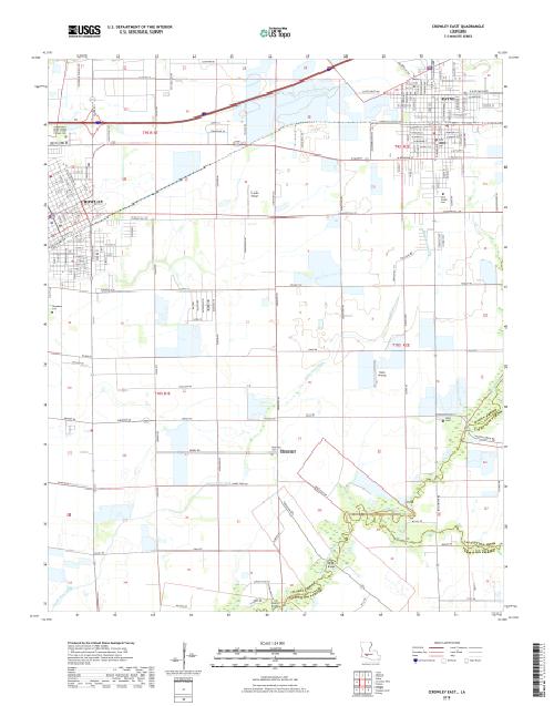 MyTopo Crowley East, Louisiana USGS Quad Topo Map