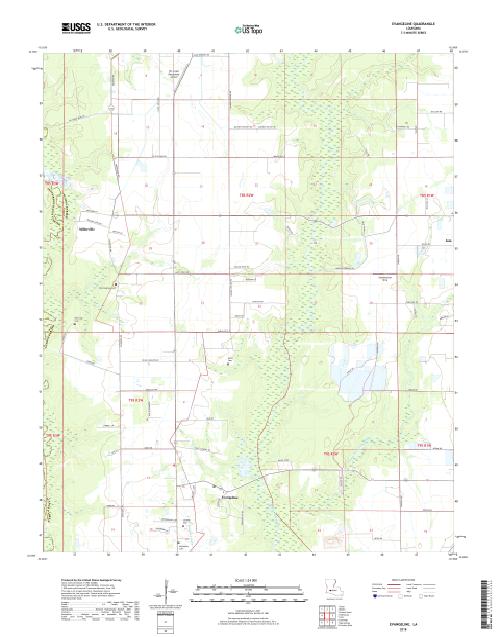 MyTopo Evangeline, Louisiana USGS Quad Topo Map