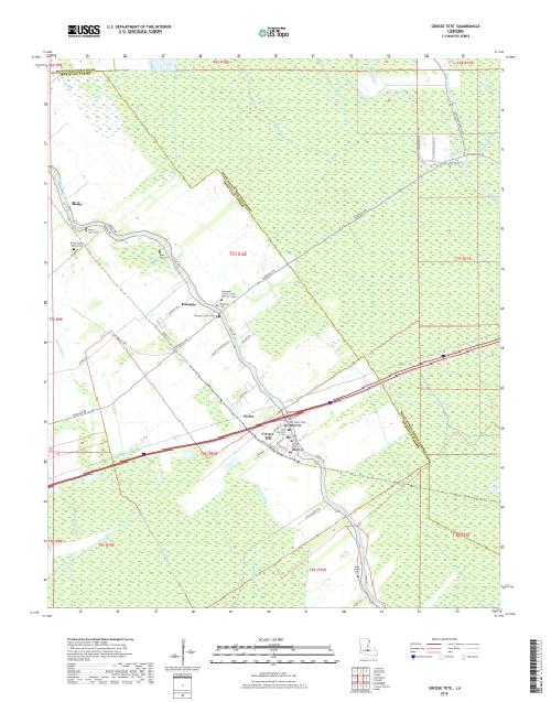 MyTopo Grosse Tete, Louisiana USGS Quad Topo Map