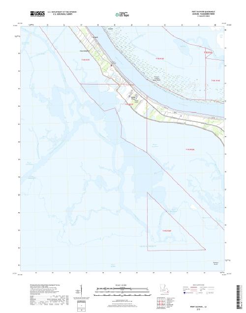 MyTopo Port Sulphur, Louisiana USGS Quad Topo Map