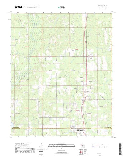 MyTopo Rosepine, Louisiana USGS Quad Topo Map