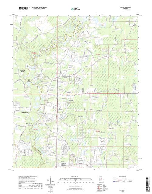 MyTopo Watson, Louisiana USGS Quad Topo Map