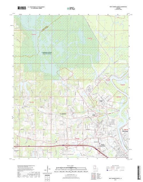 MyTopo West Monroe North, Louisiana USGS Quad Topo Map