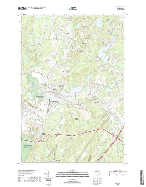 MyTopo Ayer, Massachusetts USGS Quad Topo Map