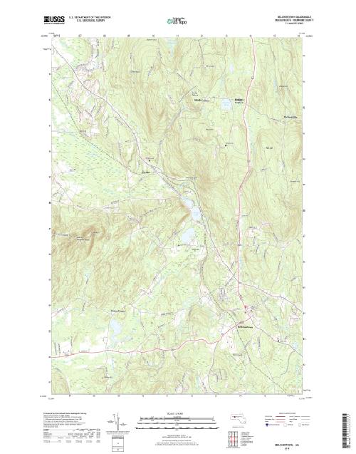 MyTopo Belchertown, Massachusetts USGS Quad Topo Map