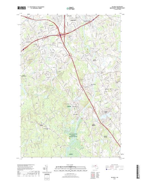 MyTopo Billerica, Massachusetts USGS Quad Topo Map