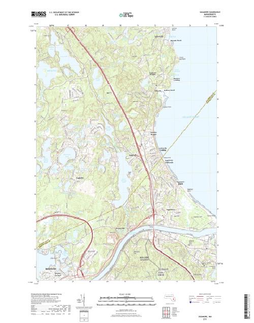 MyTopo Sagamore, Massachusetts USGS Quad Topo Map
