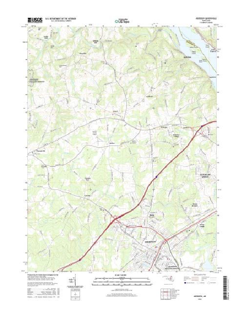 MyTopo Aberdeen, Maryland USGS Quad Topo Map