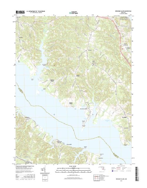 MyTopo Broomes Island, Maryland USGS Quad Topo Map
