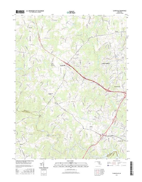 MyTopo Clarksville, Maryland USGS Quad Topo Map