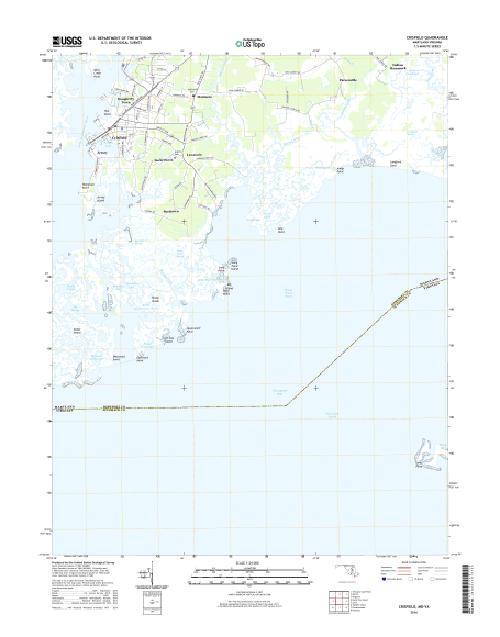MyTopo Crisfield, Maryland USGS Quad Topo Map