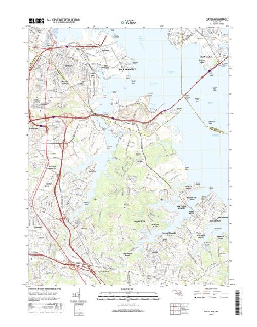 MyTopo Curtis Bay, Maryland USGS Quad Topo Map