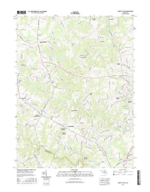 MyTopo Jarrettsville, Maryland USGS Quad Topo Map