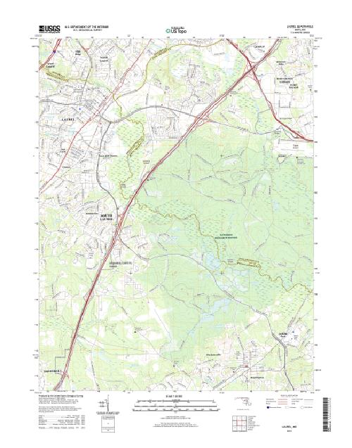 MyTopo Laurel, Maryland USGS Quad Topo Map