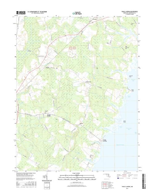 MyTopo Public Landing, Maryland USGS Quad Topo Map