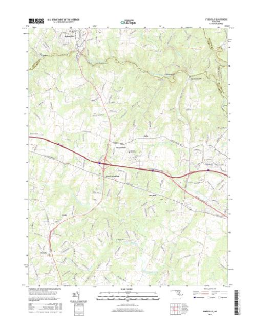 MyTopo Sykesville, Maryland USGS Quad Topo Map