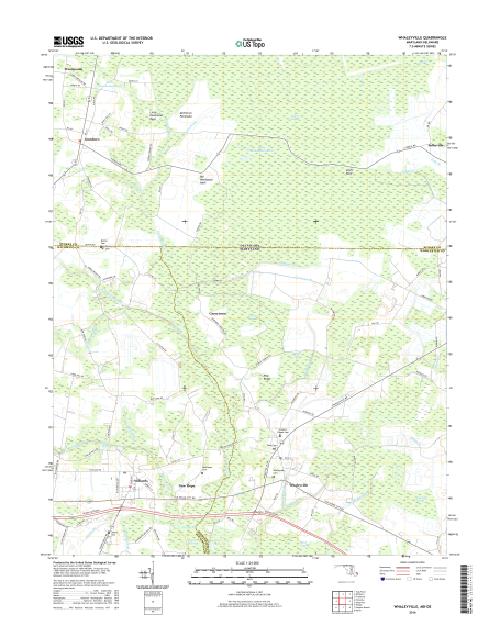 MyTopo Whaleyville, Maryland USGS Quad Topo Map