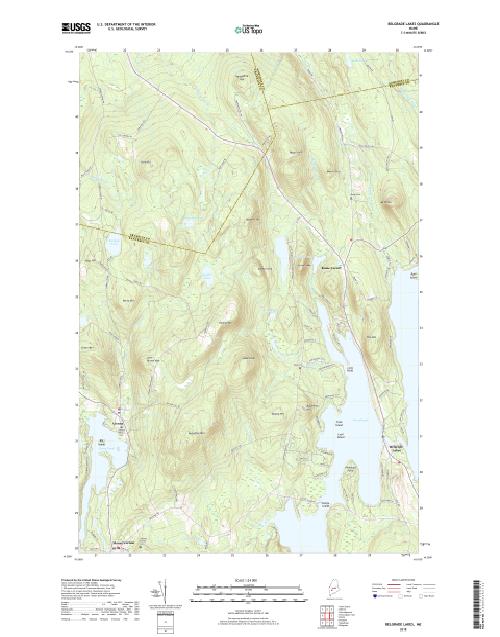 MyTopo Belgrade Lakes, Maine USGS Quad Topo Map