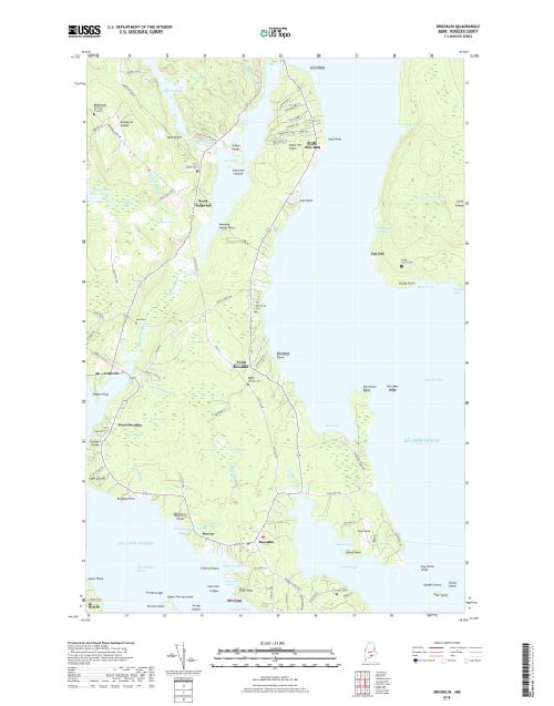 MyTopo Brooklin, Maine USGS Quad Topo Map