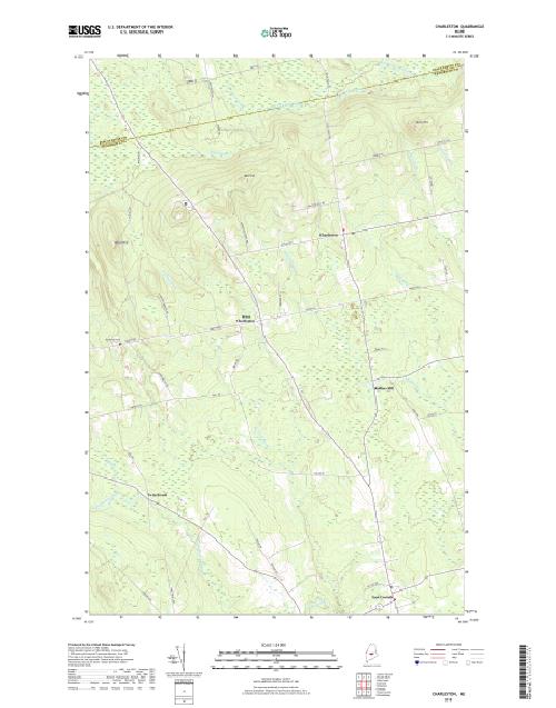 MyTopo Charleston, Maine USGS Quad Topo Map