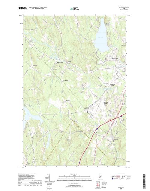 MyTopo Minot, Maine USGS Quad Topo Map