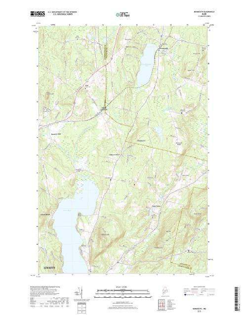 MyTopo Monmouth, Maine USGS Quad Topo Map