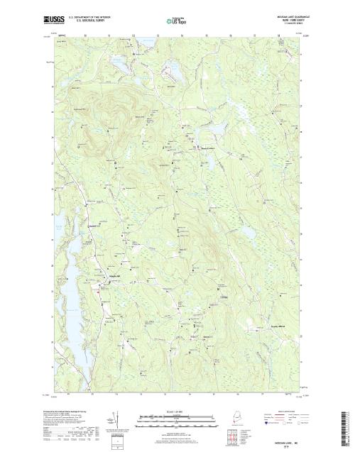 MyTopo Mousam Lake, Maine USGS Quad Topo Map