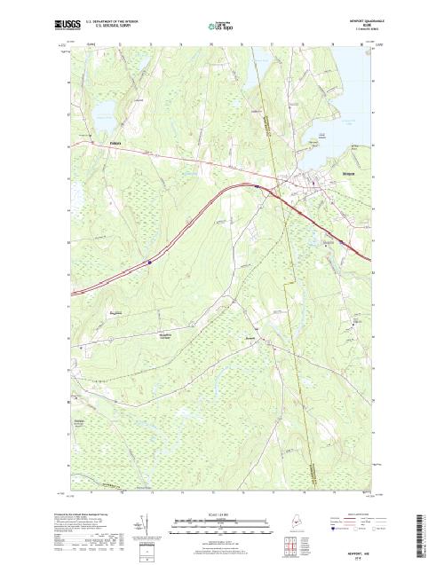 MyTopo Newport, Maine USGS Quad Topo Map