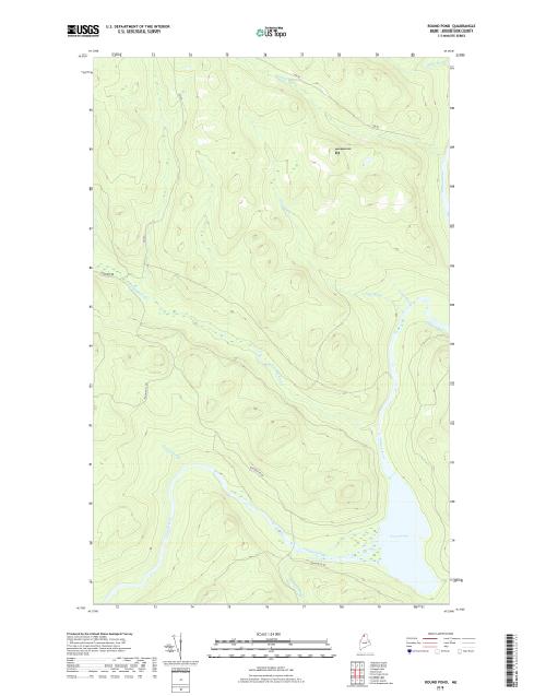 MyTopo Round Pond, Maine USGS Quad Topo Map