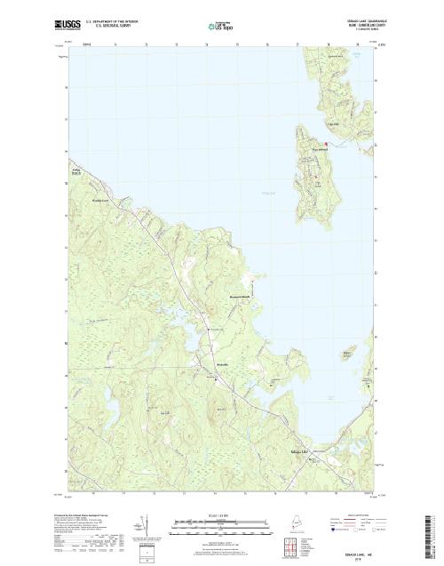 MyTopo Sebago Lake, Maine USGS Quad Topo Map