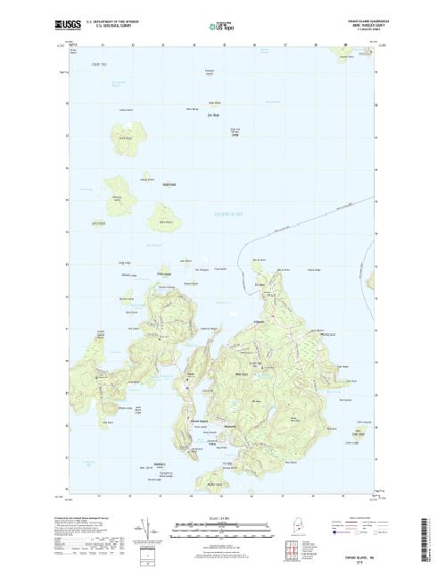 MyTopo Swans Island, Maine USGS Quad Topo Map
