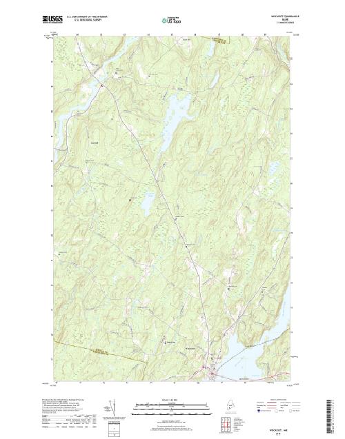 MyTopo Wiscasset, Maine USGS Quad Topo Map
