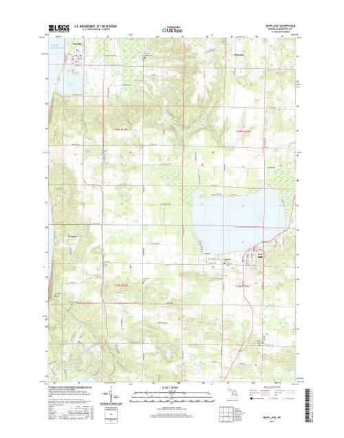 MyTopo Bear Lake, Michigan USGS Quad Topo Map