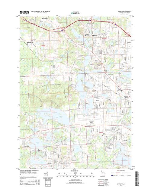 MyTopo Clarkston, Michigan USGS Quad Topo Map