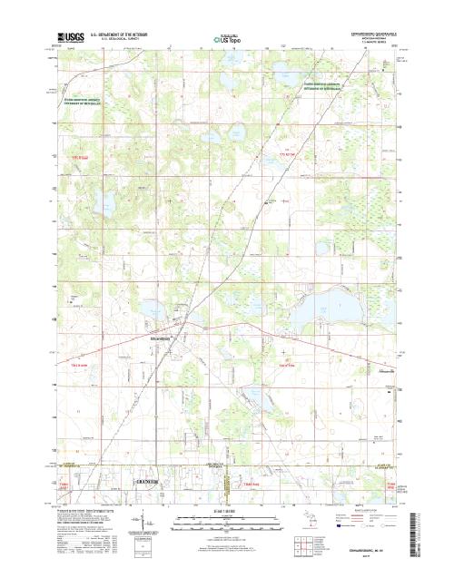 MyTopo Edwardsburg, Michigan USGS Quad Topo Map