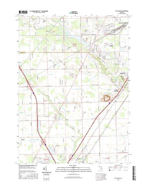 MyTopo Flat Rock, Michigan USGS Quad Topo Map
